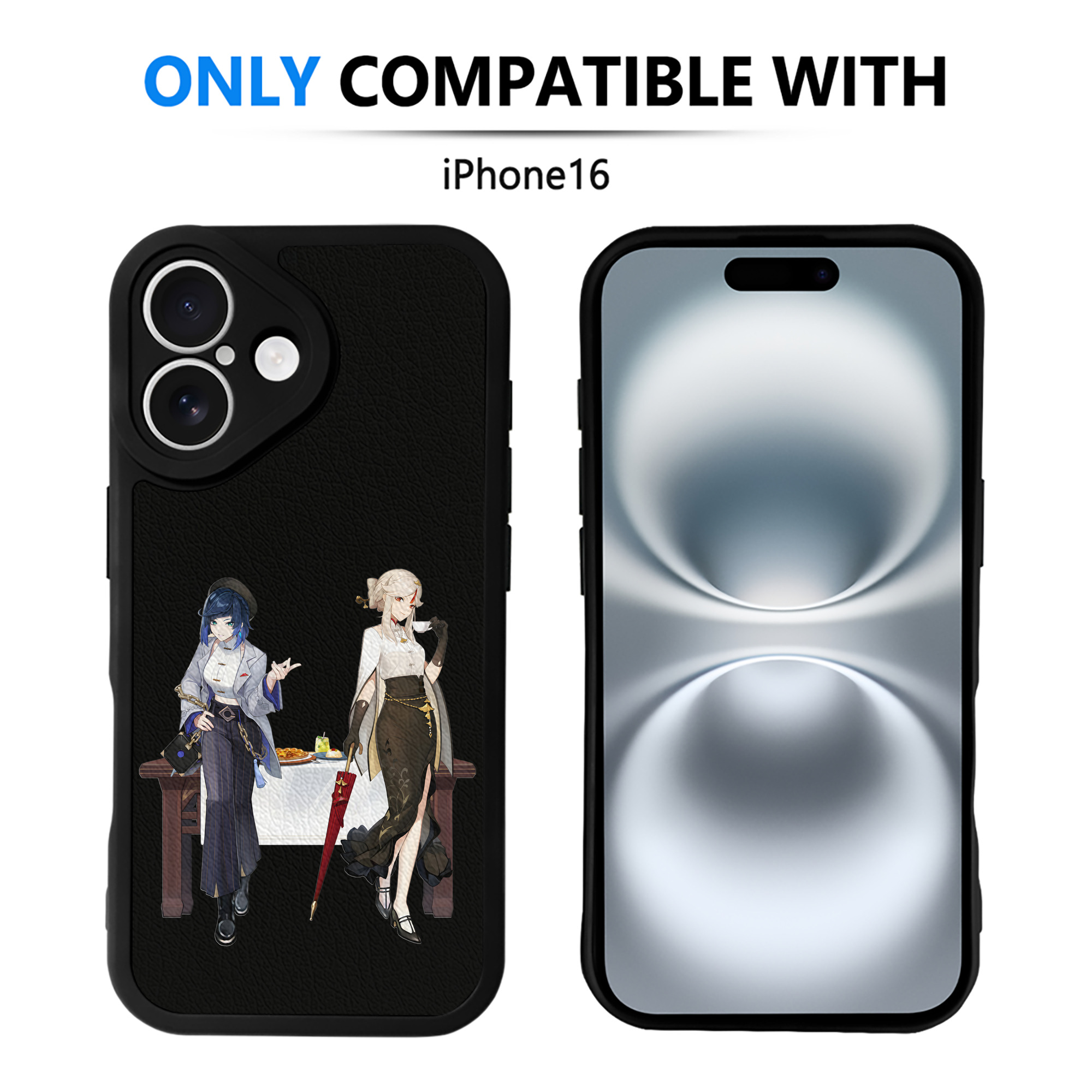 げんし神 夜兰 やらん genshin Yaran 【iPhone 16シリーズ対応】シリコンスマホケース（レザー調） 材質：シリコン